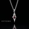 Ciondolo da Uomo in Granato Rosso, Collana con Ciondoli in Argento Sterling 925 Massiccio, Gioielli da Uomo Fatti a Mano, Regalo per Lui