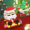 Christmas Gifts Micro Building Block Series Santa Claus Reindeer Puzzle Assembling Bricks Table Decoration Toys Children Kids