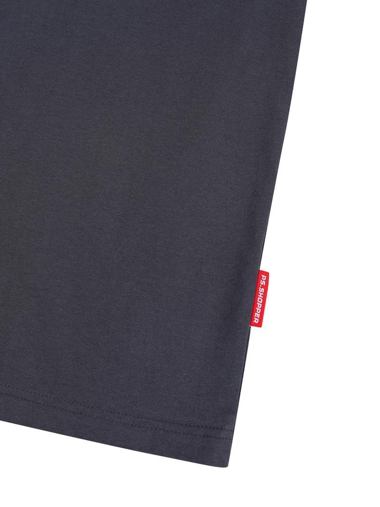 PSSHOPPER Original Logo High-Density Back Cut Short Sleeve T-Shirt [Navy]