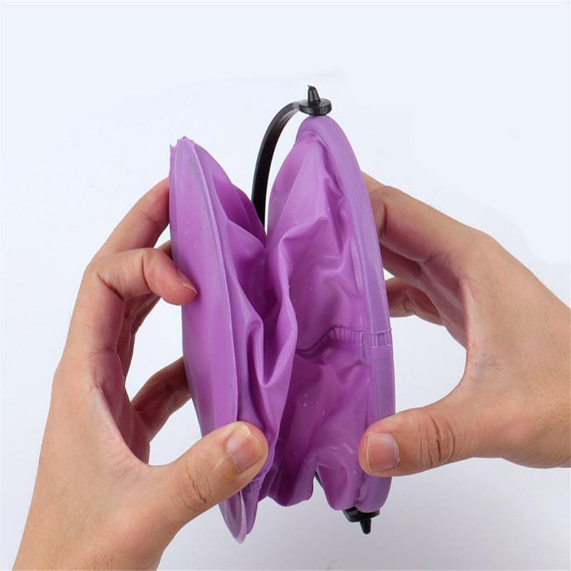 2Pcs Children's Outdoor Beach Toy Bucket Portable Folding Retractable Bucket Beach Playing Water Digging Sand Fishing Tool