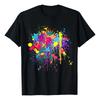 Camiseta Colorida Con Colores Salpicados De Pintura