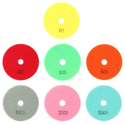 7Pcs Marble Resin Polishing Pad Soft Grinding Disc for Stone Ceramics Glass 100mm Diameter