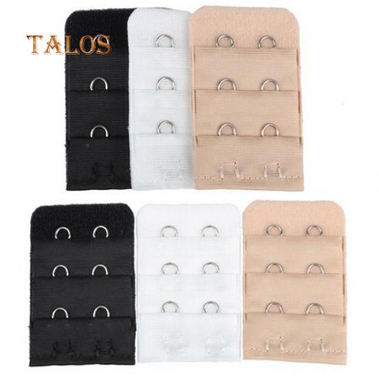 5 Stücke Frauen 3 Reihen 2 Haken Dessous Push Up Soft-BH-Träger Extender Weiche Zurück Band Verlängerung