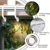Enchanting Jungle Scene Bath Curtain - Lush Greenery & Sunlit Path; Waterproof Home Decor Adds Tropical Charm to Your Bathroom.