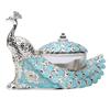 Peacock Sugar Jar Vintage Exquisite Embossed Metal Sugar Canister with Lid and Spoon for Home Hotel Coffee Shop