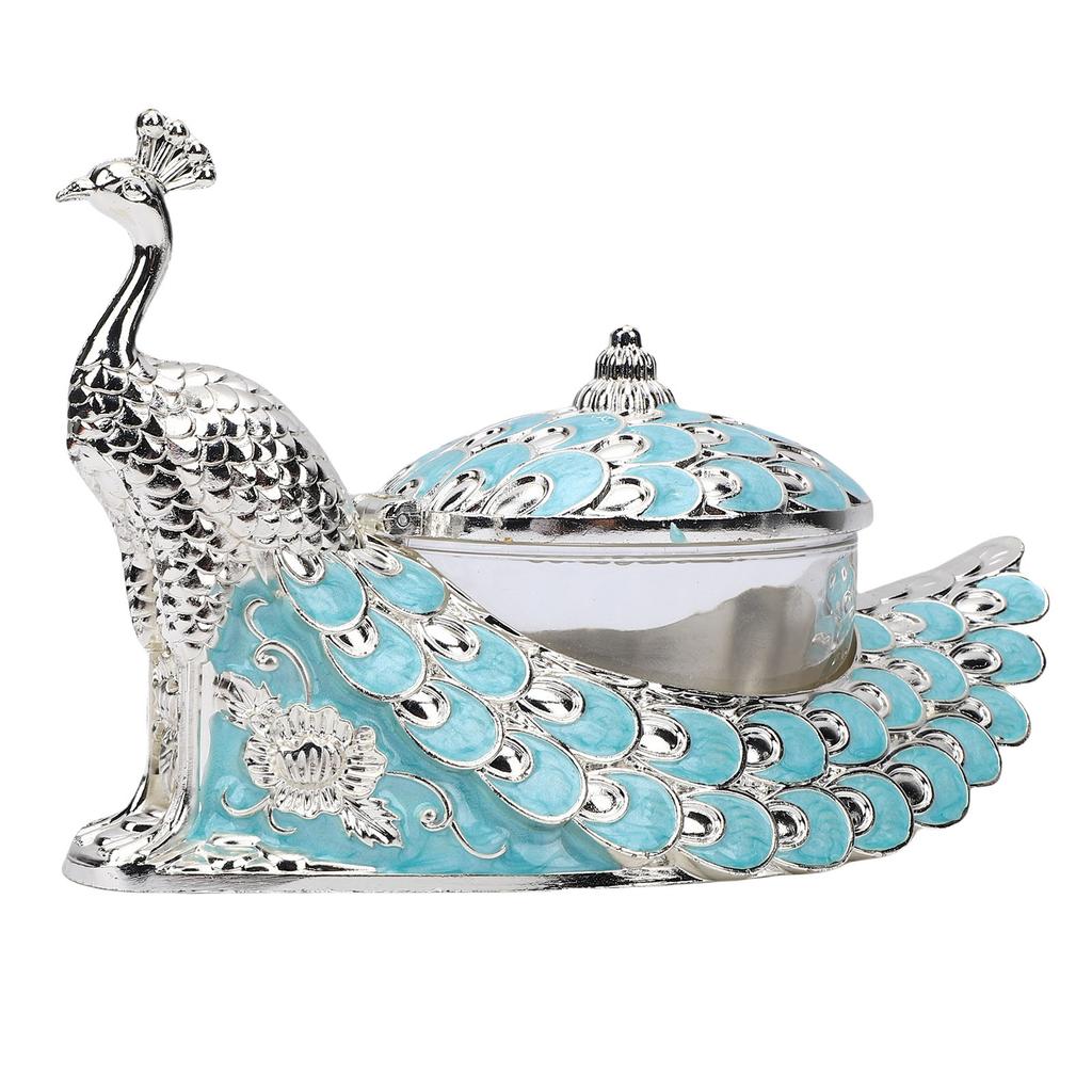 Peacock Sugar Jar Vintage Exquisite Embossed Metal Sugar Canister with Lid and Spoon for Home Hotel Coffee Shop