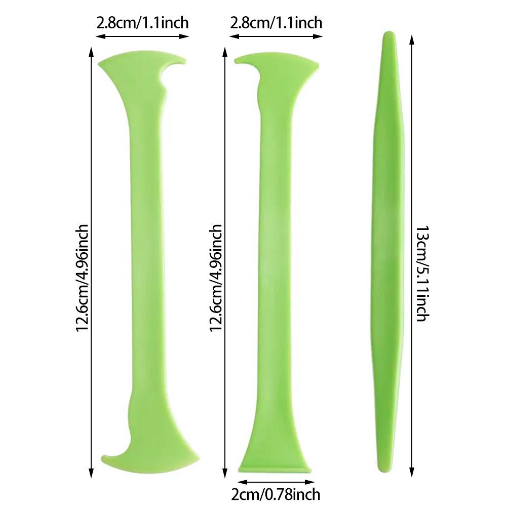 3Pcs Vinyl Car Wrap Tool Micro Stick Squeegee Window Tinting Kit Corner Scraper Curves Slot Tucking Tools Gap Film Cutter
