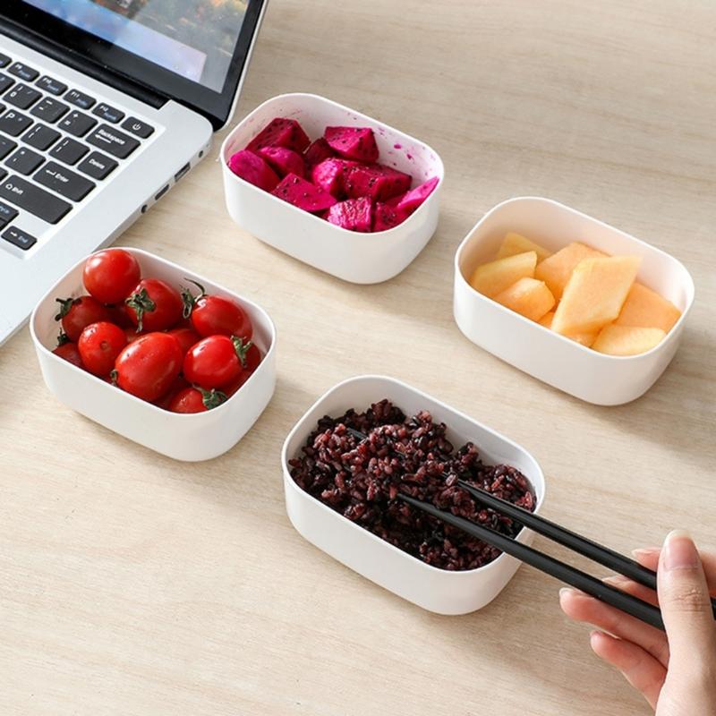 Food Storage Containers with Lids Rectangular Plastic Lunch Boxes Food Container Space Saving Reusable Food Boxes