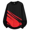 Men's Geometric Stripe Casual Fashion Printing Crew Neck Sweatshirt
