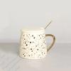 Light Luxury Polka Dot Ceramic Cup Nordic Star Cup Hand Pinch Concave Gold Splashing Mug Ink Couple Coffee Cup