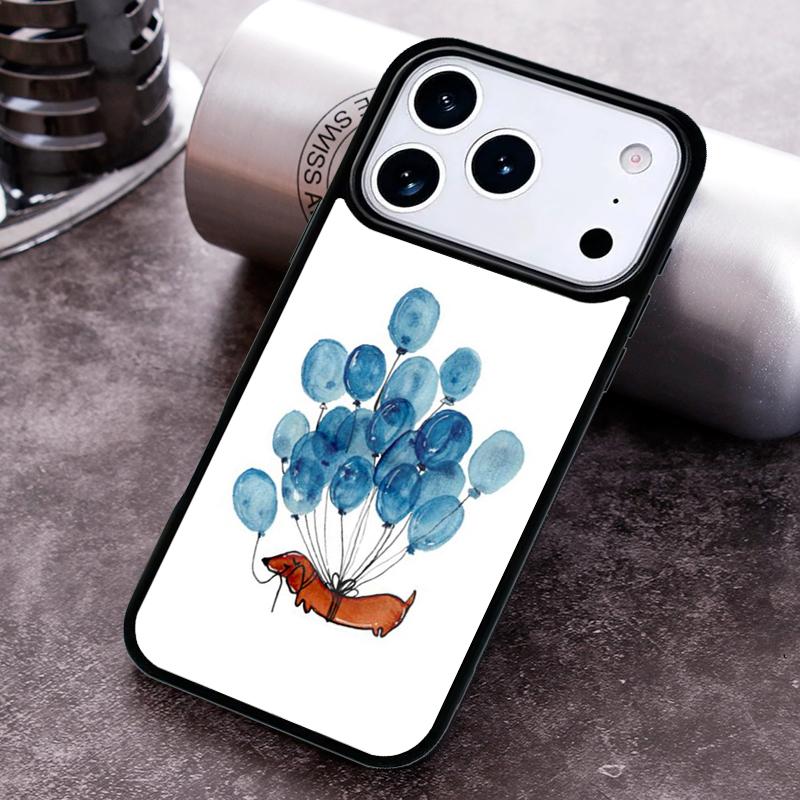 Sausage Dog Dachshund Art Phone Case For iPhone 17,16e,15,14,13,12,11,Mini,Pro,MAX Soft Silicone Cover