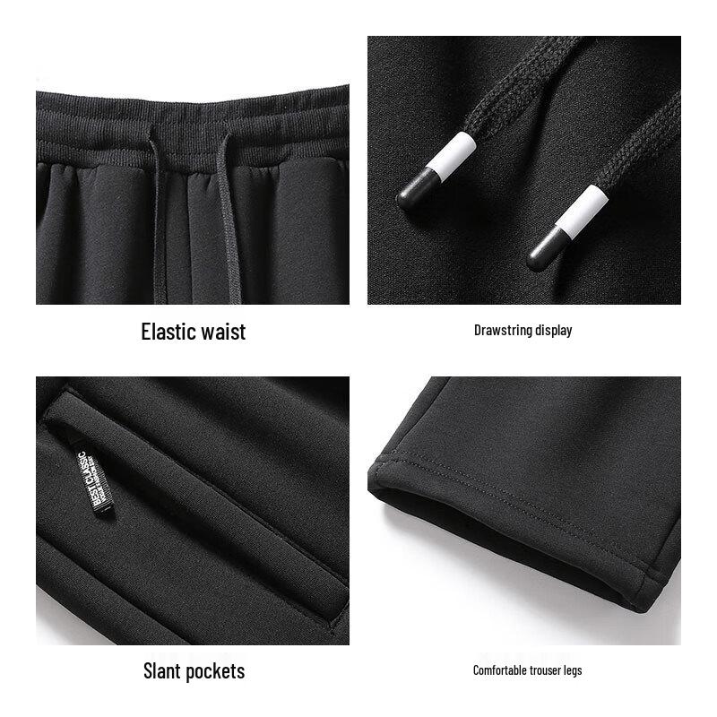 Maoren Pánské zimní fleecové kalhoty s podšívkou z jehněčí vlny