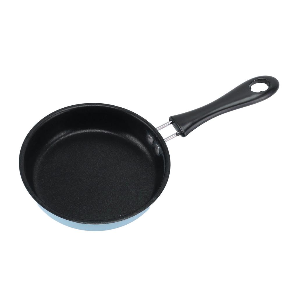 Egg Pan Stainless Steel Prevent Stick Mini Fry Pan Electroplated Round Heat Insulation Long Handle Kitchenware Kitchen Supplies