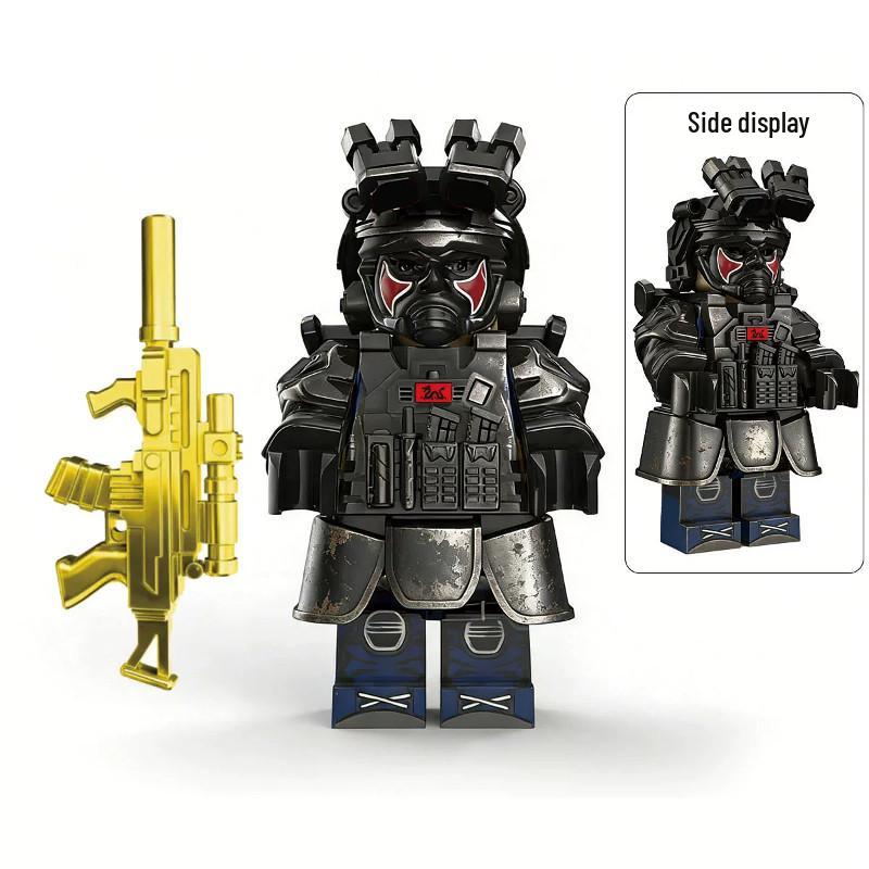 Delta Action Gold Rose Red Wolf Iron Mask Judge Weilon GTI Agent Military Block Figure Toy