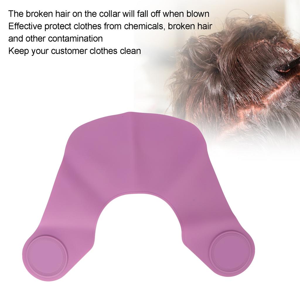 Haircut Neck Collar Soft Silicone Waterproof Hair Coloring Dyeing Neck Shawl Wrap for Barber Shop