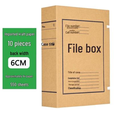 Shengben A4 Acid-Free Kraft Archival File Boxes, 10-Pack
