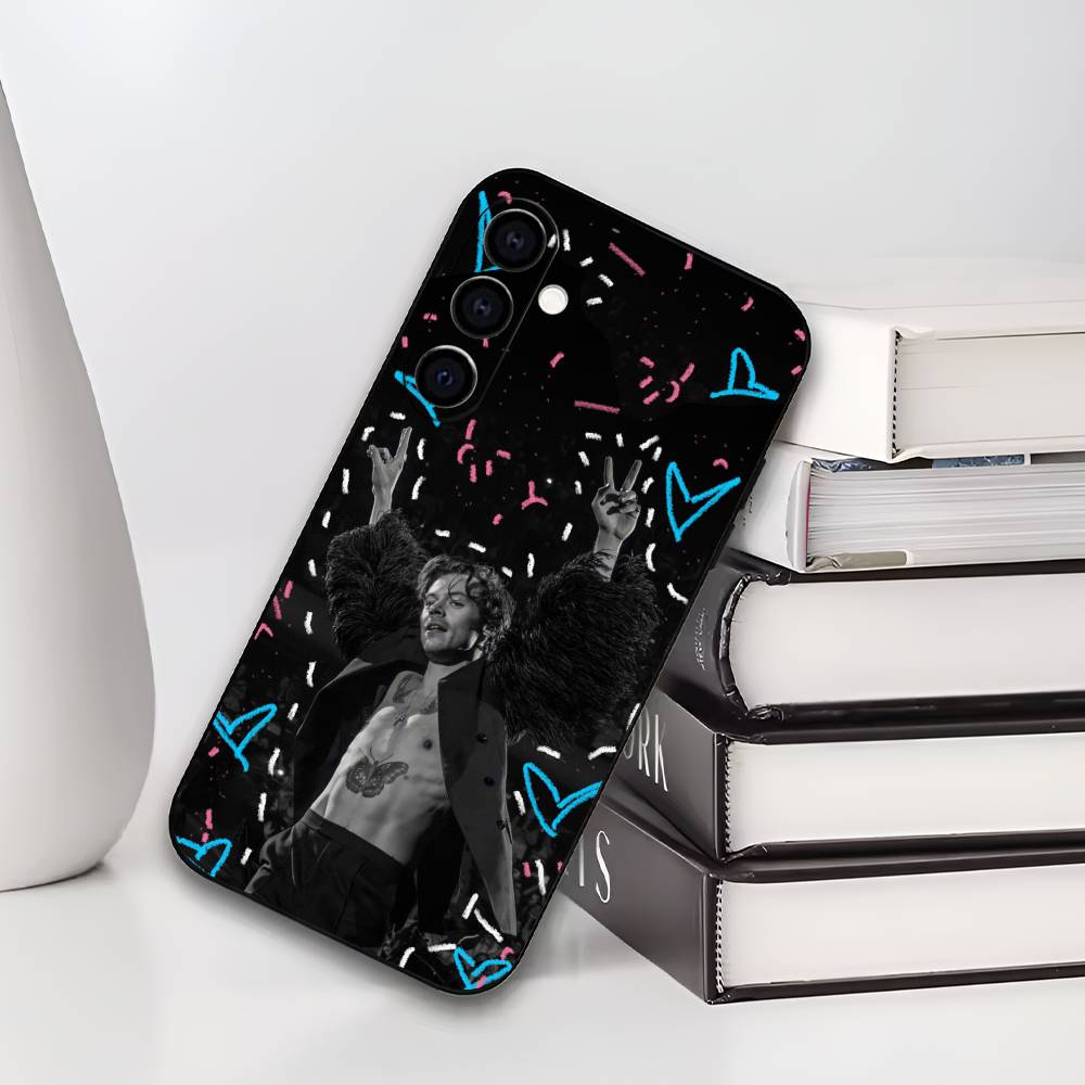 H-Harry S-Styles Phone Case For Samsung Galaxy A73,A72,A71,A70,A53,A52,A51,Soft Silicone Black Cover