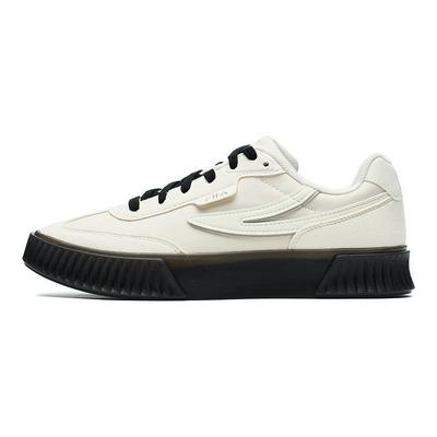 Schattenstoff Synthetikleder Mode Lässig Retro Niedrige Sneaker Damen-Sneaker Off-White F12W242204FGD