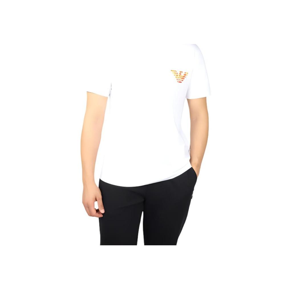 Emporio Armani Logo Short Sleeve Crew Neck T-Shirt Men Tops White EM000574-AF12349-F0065