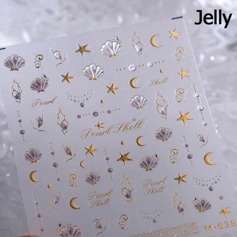 Goldfish in Bag 5D Nail Art Sticker Jelly Like Translucent Goldfish with Bubble Cute Aquatic Manicure Decal DIY