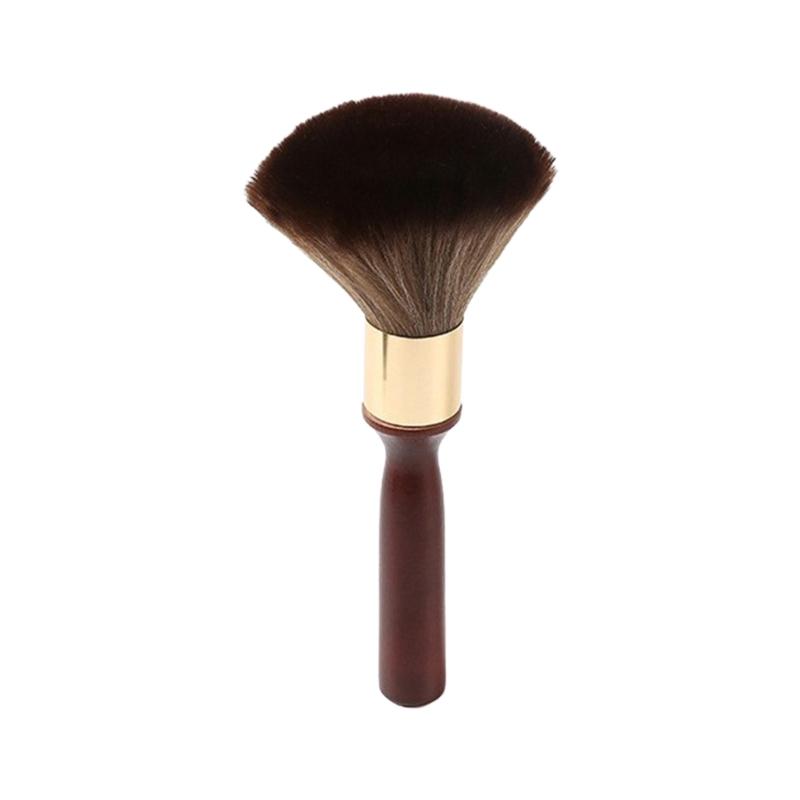 Fiber Hair Cleaning Brush Natural Wooden Handle Barber Tool For Stray Hair Removal And Maintenance