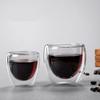 80ML/150ML 2-18KS Dvoustěnná skleněná skleněná kung-fu šálek na čaj Průhledný hrnek na kávu Mléko na vodu Nádobí na čaj s vysokým obsahem borosilikátového skla
