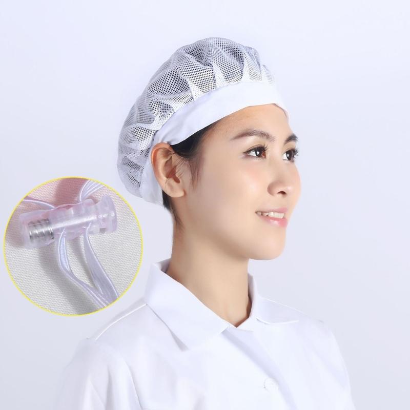 Dustproof Work Cap with Mesh Ventilation for Chefs and Food Handlers Elastic Edge for Secure Fit Foldable for Easy Carry