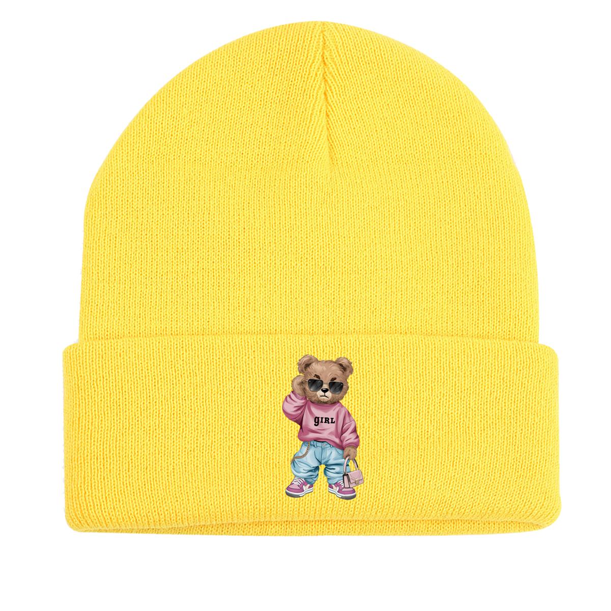 Крутая вязаная зимняя шапка «Крутой медведь»?Шапка бини — фото 11