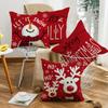 Christmas Pillow Little Snowman Elk Element Set Home Atmosphere Decoration Sofa Cushion Letter Print Pillow Cushion
