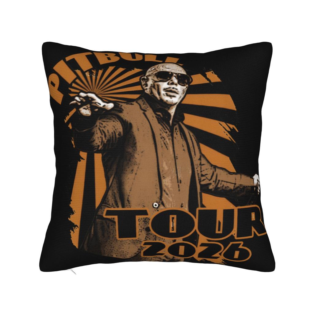 Decorative Pillow Covers Pitbull Mr Worldwide Tour Merch Home Throw Pillow Case Cover Square MultiSize