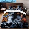 3PCS Rap Legend In Blue 3pcs Bedding,Including 3PCS Duvet Cover And 2pcs Pillowcases Perfect for Christmas,Ideal for Bedroom, Dormitory