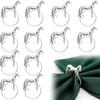 Pack of 6 Elegant Horse Design Napkin Rings Alloy Western Equestrians Napkin Buckle for Dining Table Parties Event Decors