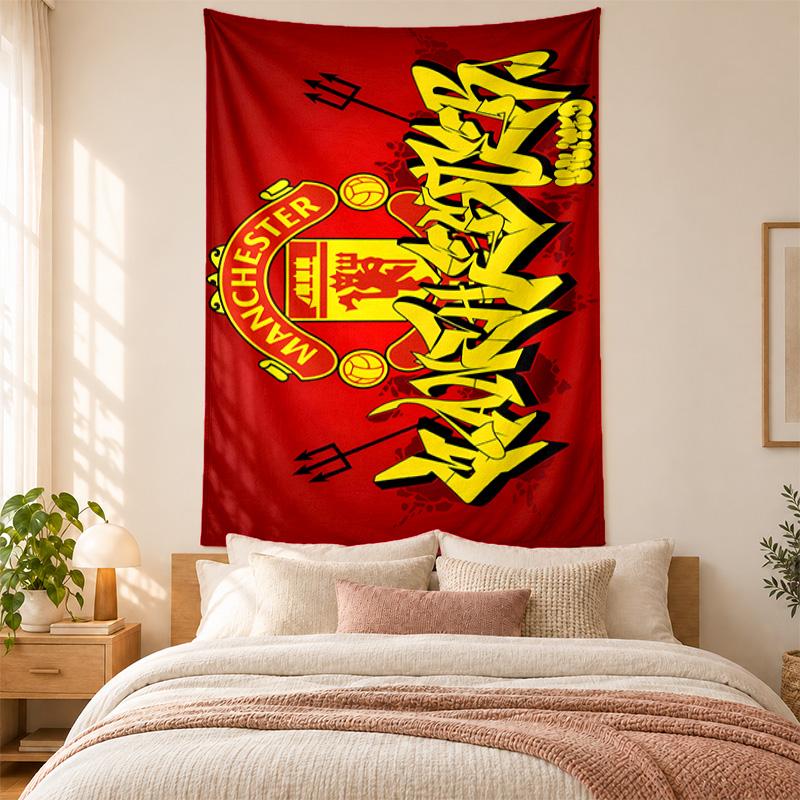 FC Manchester Tapestry highquality for decorating living room bedroom dorm walls ideal as bedroom wallart orholiday gift