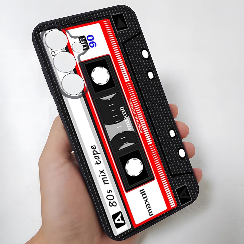 Retro Magnetic Radio Tape Cassette Phone Case For Samsung S26 Ultra S25 Edge Ultra S23 S22 S21 S20 Ultra Plus S24 Fe Glass Cover