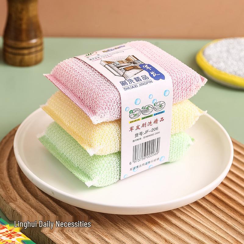 Multiple Styles Non-Stick Kitchen Cleaning Sponge & Scouring Brush Set