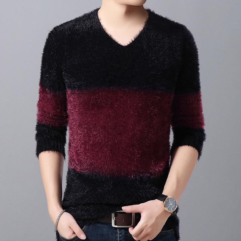 Мужской вязаный свитер, шерстяной зимний свитер, мужской пуловер, мужской XXXL