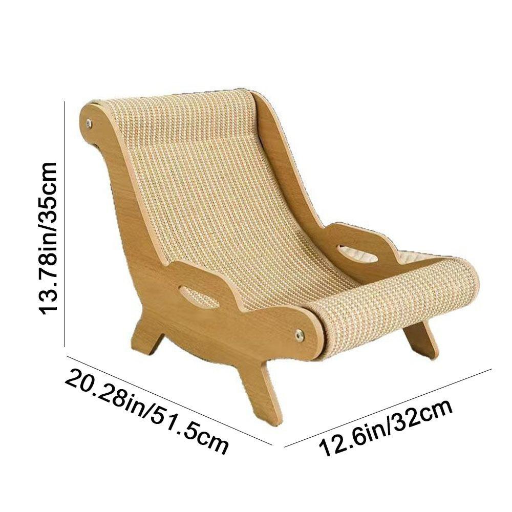 Elevated Pet Rocking Chair Wooden Cat Sofa Bed Cat Scratcher Cat Hammock Bed  for Cats/Dogs