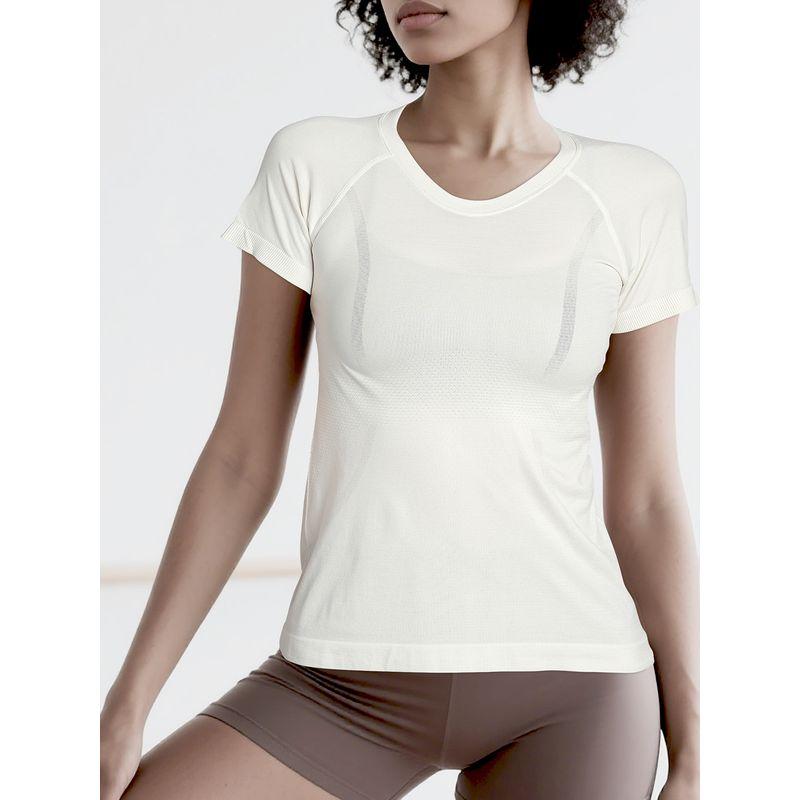 

Non-Exchangeable Non-Returnable] Silm Yoga Clothing Top Short Sleeve Workout Clothes Quick-Drying Breathable Sports T-shirt Women s Loose Thin