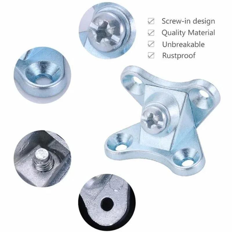 10 ks Rohové držáky ze zinkové slitiny se šroubem Odnímatelný pravoúhlý L-tvarovaný podpěrný konektor Držák Rohová výztuha pro nábytek