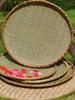 Large Handmade Bamboo Winnowing Basket - Round Woven Tray/Sieve for Drying or Decoration