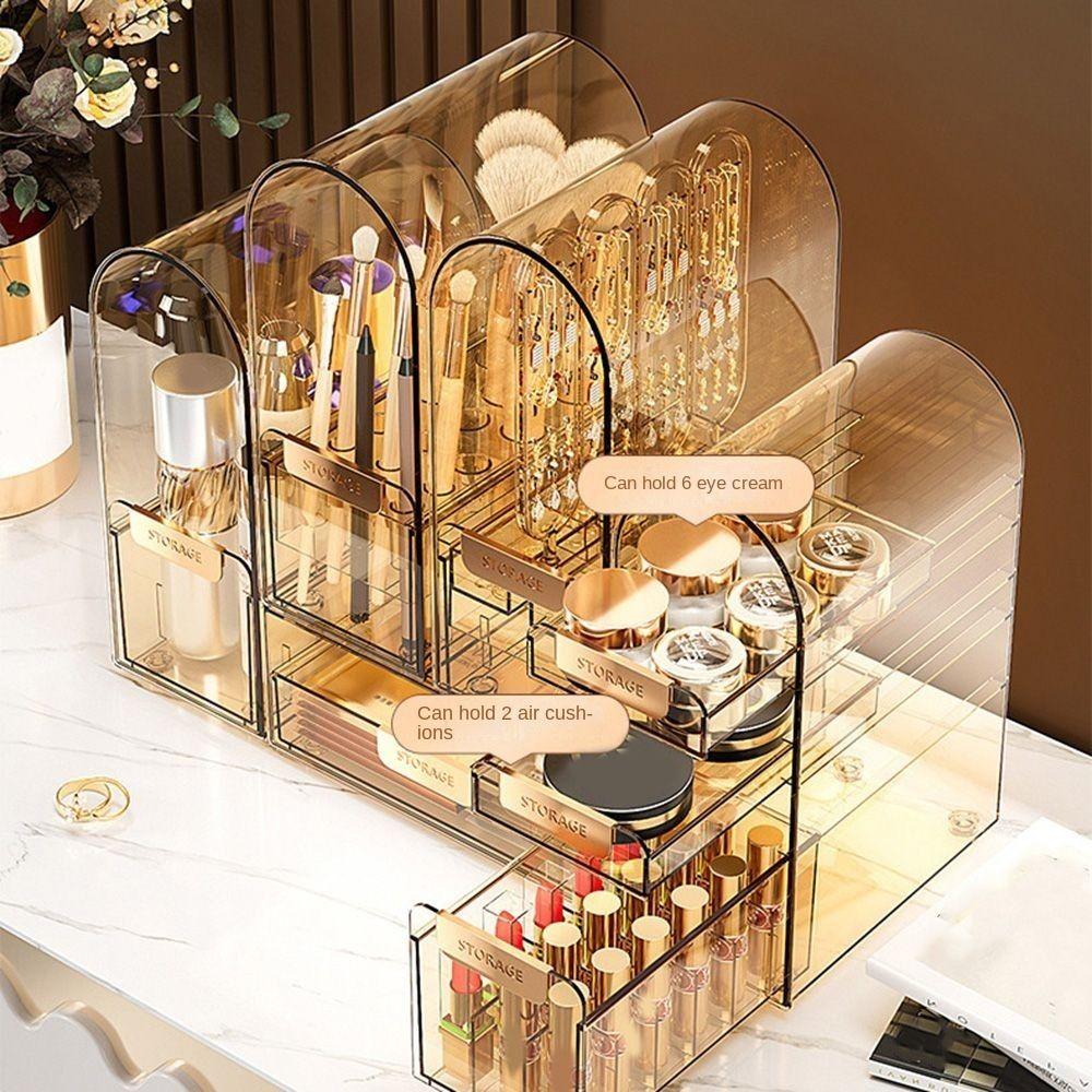 Transparent Jewelry Display Rack Dustproof Lipstick Box Acrylic Cosmetics Storage Box  for Home