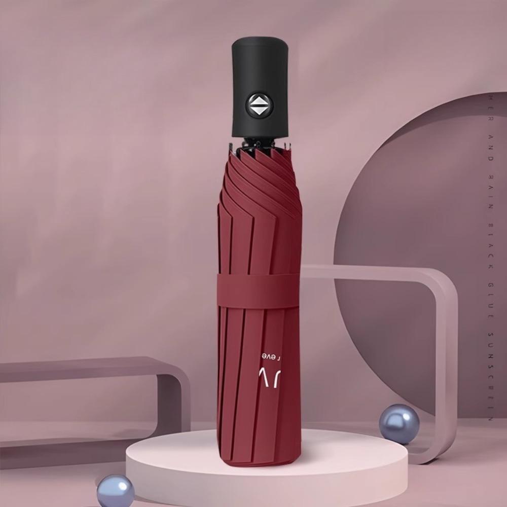 Automatic umbrella weather and rain folding parasol women vinyl sun protection UV protection student sun umbrella