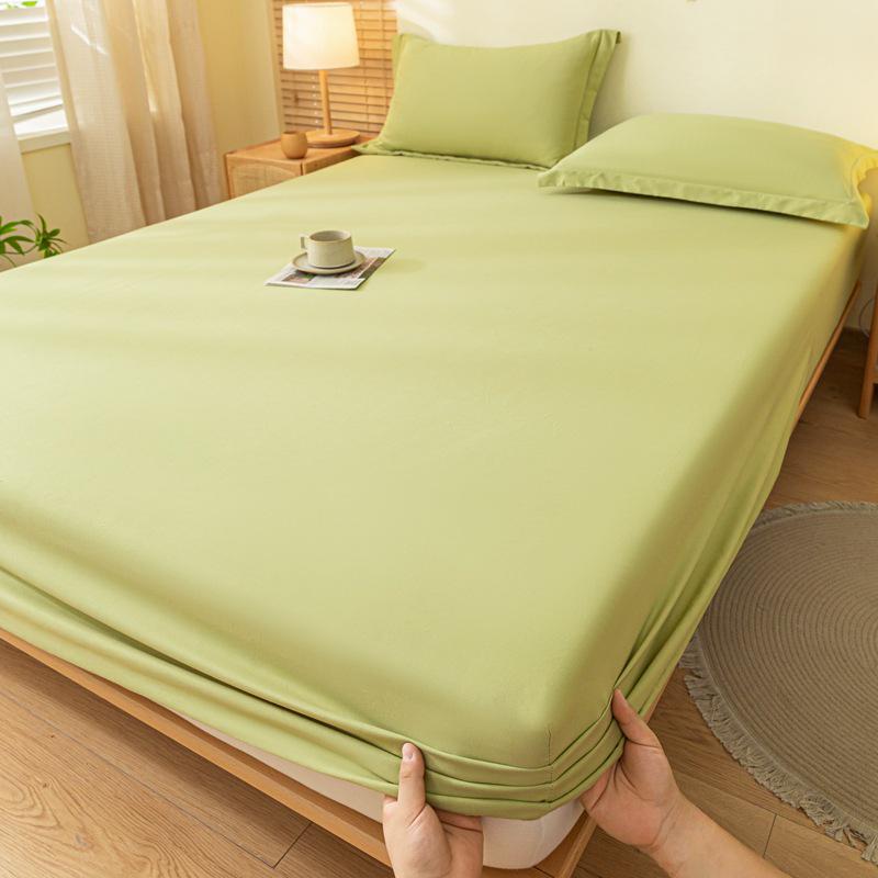 Class A Washed Cotton Non-Slip Fitted Sheet - Soft, Breathable, and Comfortable for Naked Sleep