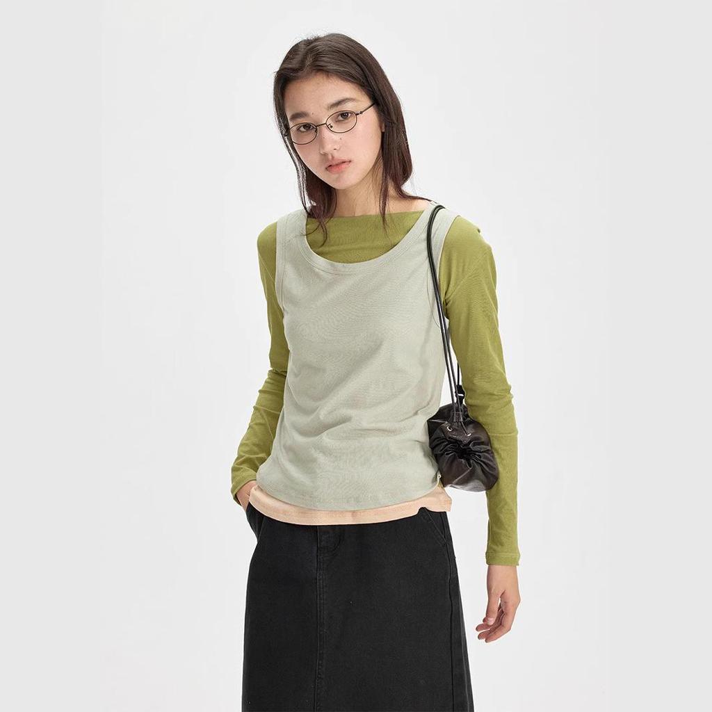 Love & Nancy Summer 2025 Sleeveless Slimming Vest for Women - Round Neck, Casual & Versatile Style.