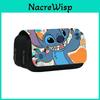 Stitch Double Layer Pencil Case For Students With Polyester Material And Storage Space