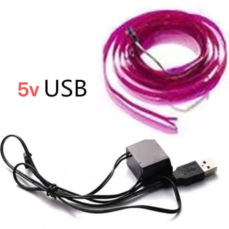 LED Multi-Color Ambient EL Wire Car Door Gap Light Strip