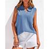 Summer New V-neck Casual Shirt Women's Vest Sleeveless Shirt