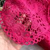 Elegant Lace Hollow Out Long Dresses Women's Holiday Short Sleeve Cape Embroidery Evening Party Summer Dress