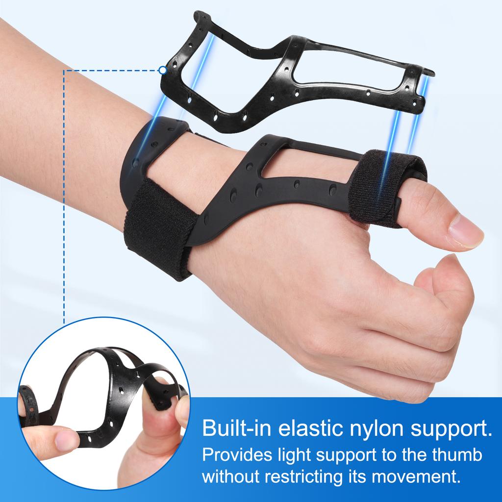 Durable And Safe Velpeau Waterproof Thumb Brace Semi-Rigid Silicone Thumb Splint For De Quervains Tenosynovitis Arthritis Pain And Tendonitis