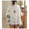 DIMANAF 2026 Plus Size New T-Shirt Tees Women Print Loose Casual Casual Lady Tops Shirts Oversize Summer